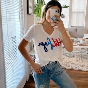 Tommy Hilfiger V-neck tee shirt.